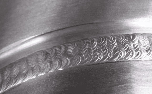A closeup of a perfect weld