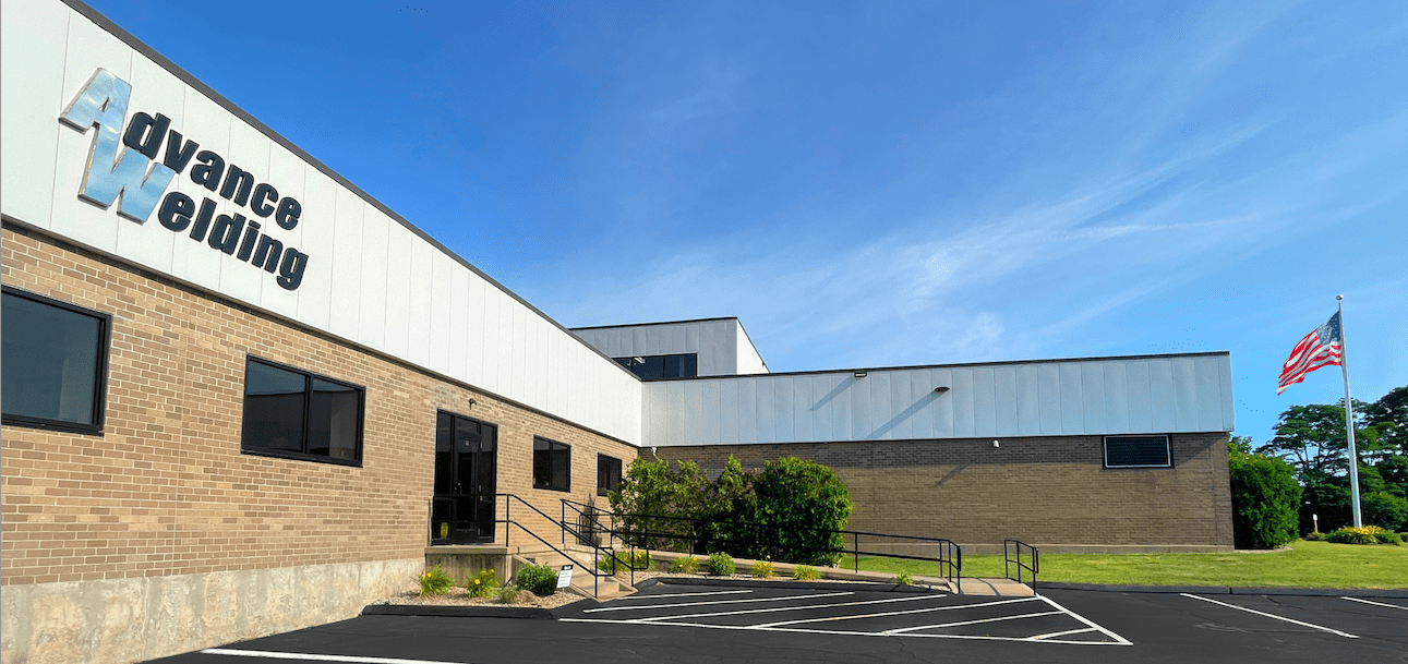 The exterior of Advance Welding building